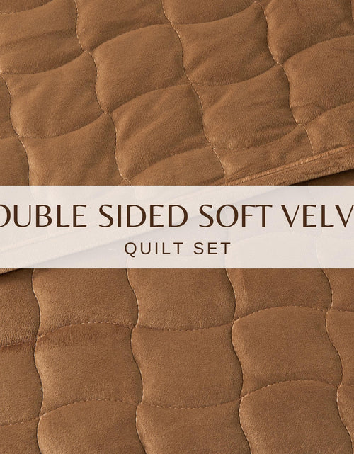 Load image into Gallery viewer, Velvet Box-Stitched Quilt Set - Vivica Collection
