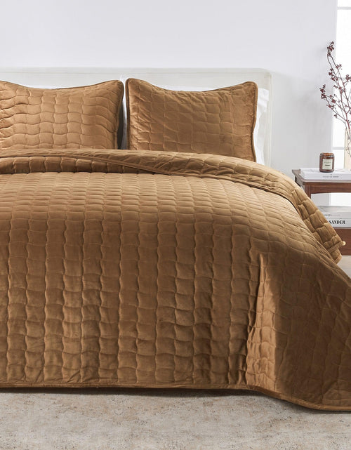 Load image into Gallery viewer, Velvet Box-Stitched Quilt Set - Vivica Collection

