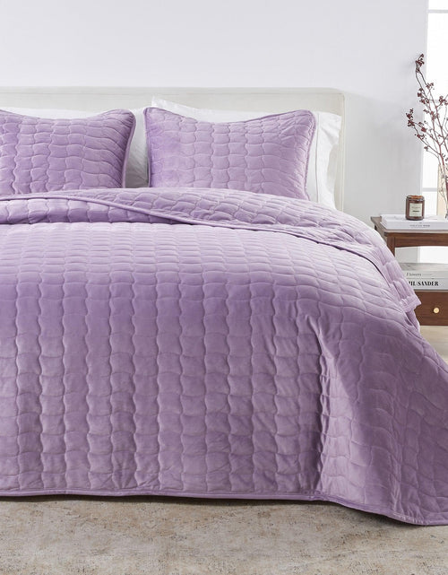 Load image into Gallery viewer, Velvet Box-Stitched Quilt Set - Vivica Collection
