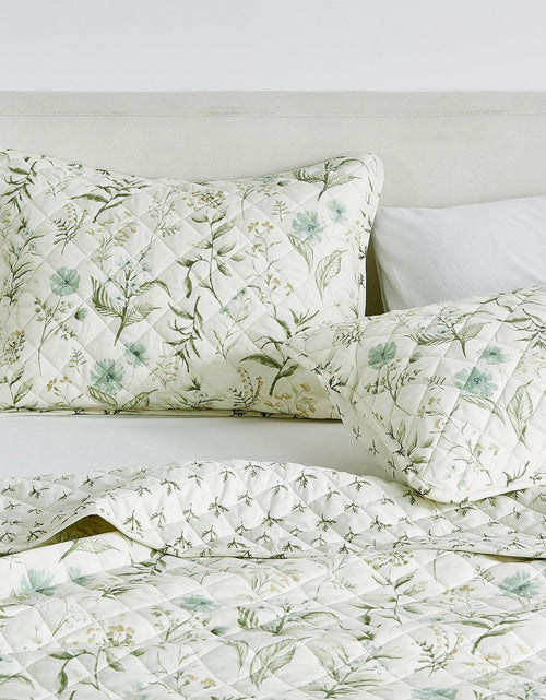 Load image into Gallery viewer, Floral Printed Microfiber Quilt Set - Glyndora Collection
