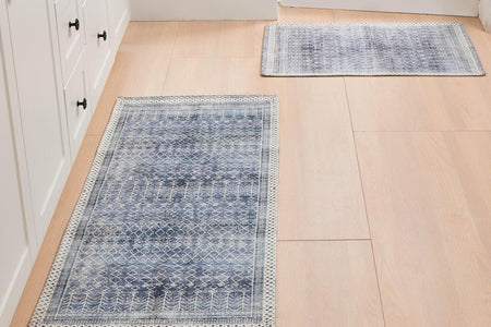 Distressed Moroccan Machine Washable Accent Area Rug & Runner 2 Pack - Neve Collection