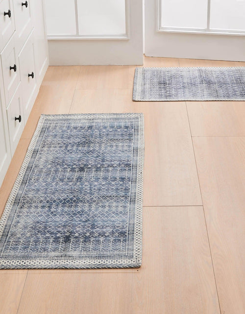 Load image into Gallery viewer, Distressed Moroccan Machine Washable Accent Area Rug &amp; Runner 2 Pack - Neve Collection
