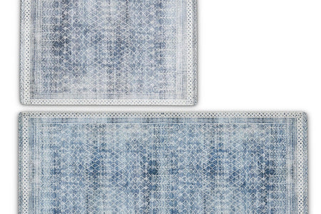 Distressed Moroccan Machine Washable Accent Area Rug & Runner 2 Pack - Neve Collection