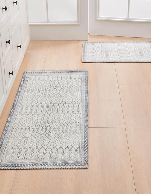 Load image into Gallery viewer, Distressed Moroccan Machine Washable Accent Area Rug &amp; Runner 2 Pack - Neve Collection
