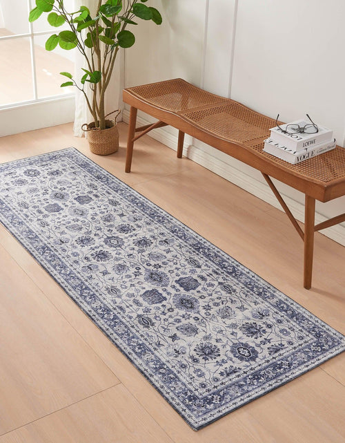 Load image into Gallery viewer, Floral Machine Washable Accent Runner 2'4" x 7' - Matra Collection
