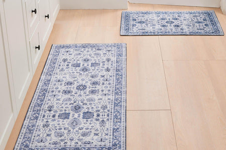 Floral Machine Washable Accent Area Rug & Runner 2 Pack - Matra Collection