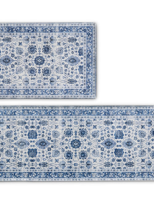 Load image into Gallery viewer, Floral Machine Washable Accent Area Rug &amp; Runner 2 Pack - Matra Collection
