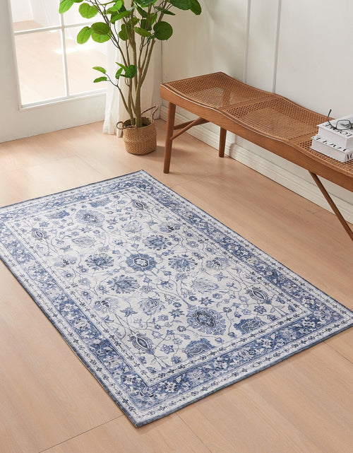 Load image into Gallery viewer, Floral Machine Washable Accent Area Rug 3' x 5' - Matra Collection
