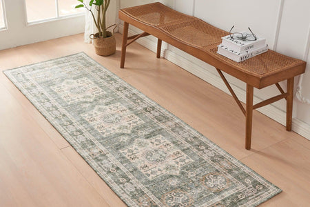 Medallion Machine Washable Accent Runner 2'4" x 7' - Nava Collection