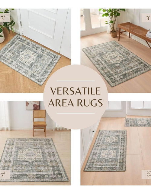 Load image into Gallery viewer, Medallion Machine Washable Accent Area Rug &amp; Runner 2 Pack - Nava Collection
