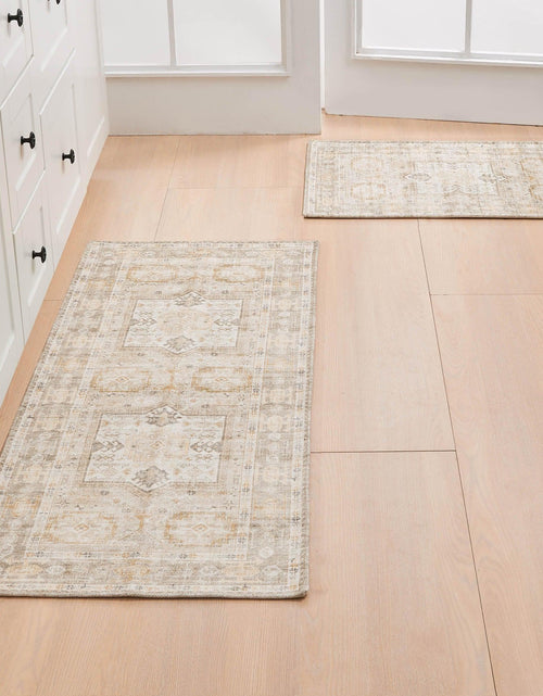 Load image into Gallery viewer, Medallion Machine Washable Accent Area Rug &amp; Runner 2 Pack - Nava Collection
