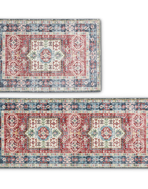 Load image into Gallery viewer, Medallion Machine Washable Accent Area Rug &amp; Runner 2 Pack - Nava Collection
