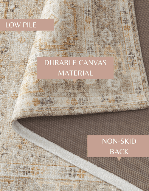 Load image into Gallery viewer, Medallion Machine Washable Accent Area Rug 5' x 7' - Nava Collection
