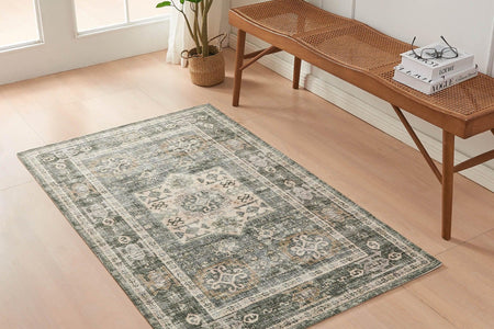 Medallion Machine Washable Accent Area Rug 3' x 5' - Nava Collection