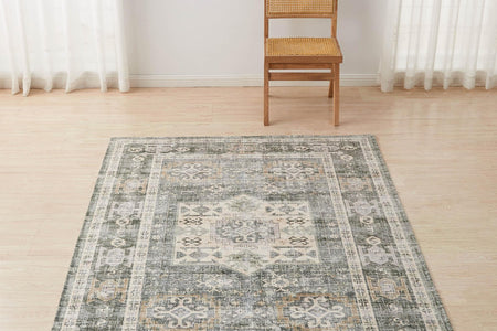 Medallion Machine Washable Accent Area Rug 5' x 7' - Nava Collection