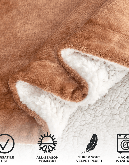 Load image into Gallery viewer, Velvet Plush Sherpa Luxury Bed Blanket - Kinsley Collection
