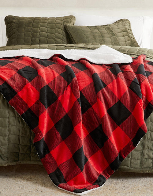 Load image into Gallery viewer, Velvet Plush Sherpa Luxury Bed Blanket - Kinsley Collection

