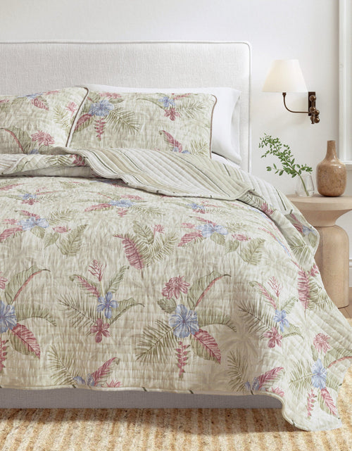 Load image into Gallery viewer, Floral Printed Cotton Quilt Set - Mendocino Collection
