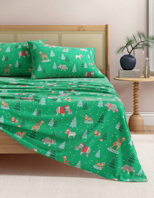 Load image into Gallery viewer, Turkish Cotton Christmas Flannel Sheet - Whittaker Collection
