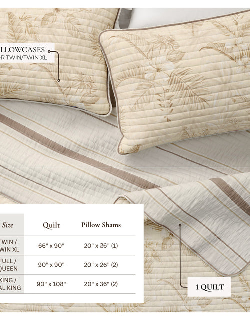 Load image into Gallery viewer, Floral Printed Cotton Quilt Set - Mendocino Collection
