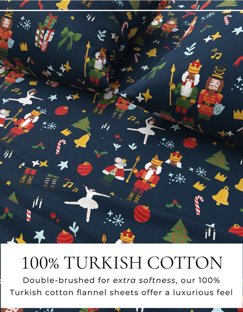 Load image into Gallery viewer, Turkish Cotton Christmas Flannel Sheet - Whittaker Collection
