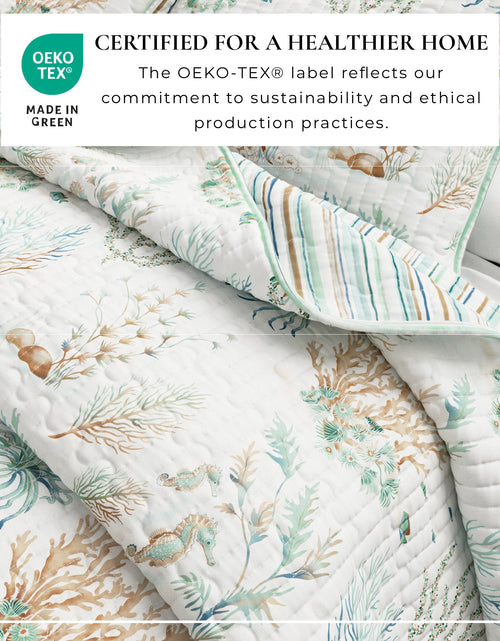 Load image into Gallery viewer, Coastal Printed Cotton Quilt Set - Santa Barbara Collection
