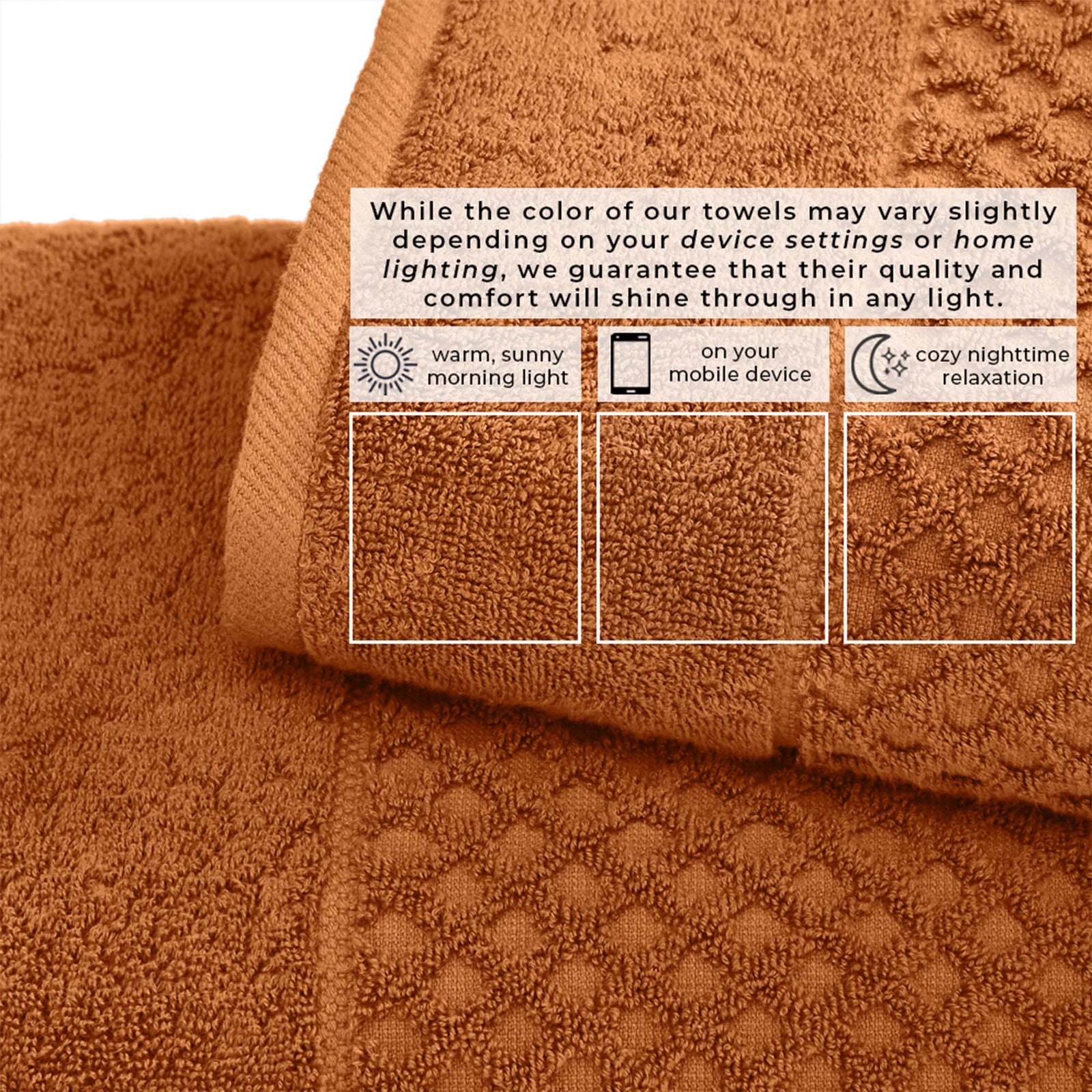 Cotton Diamond Waffle Weave Bath Towel Set - Grayson Collection