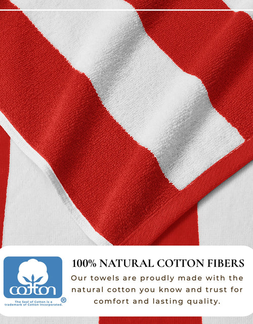 Load image into Gallery viewer, Cotton Velour Cabana Stripe Beach Towel - Novia Collection

