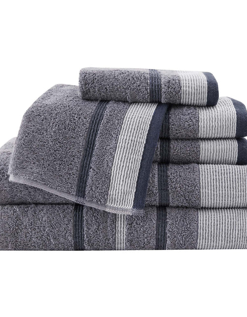 Load image into Gallery viewer, Decorative Cotton Stripe Bath Towel Set - Noelle Collection
