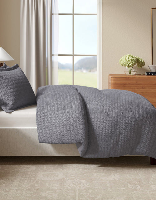 Load image into Gallery viewer, 100% Cotton Honeycomb Waffle Duvet Set - Mattea Collection
