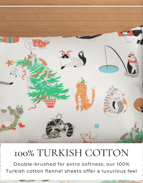 Load image into Gallery viewer, Turkish Cotton Christmas Flannel Sheet Set - Whittaker Collection
