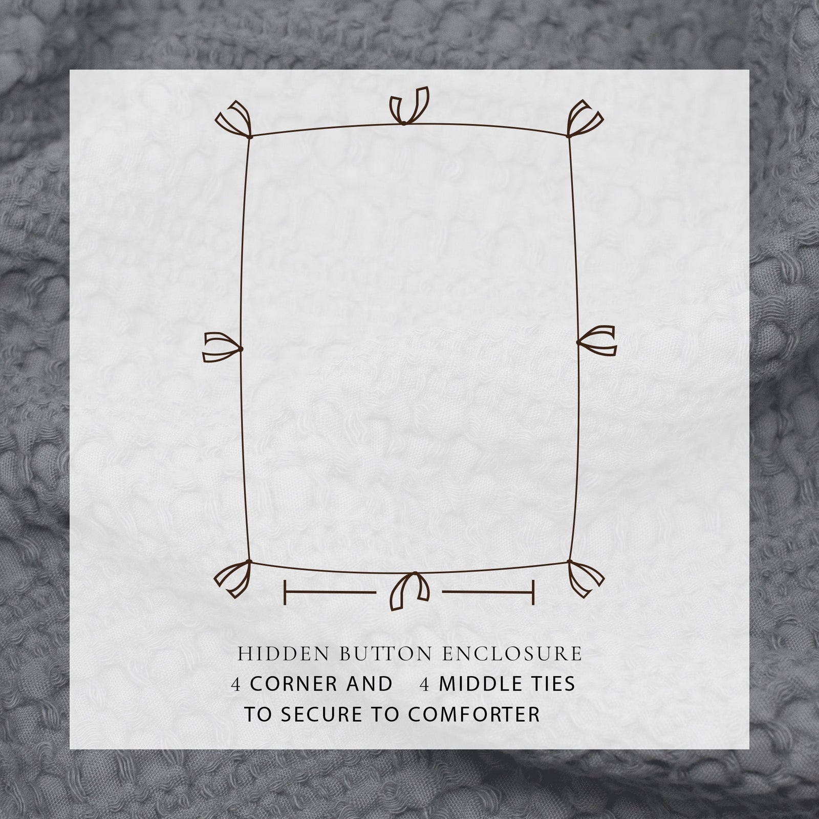 100% Cotton Honeycomb Waffle Duvet Set - Mattea Collection