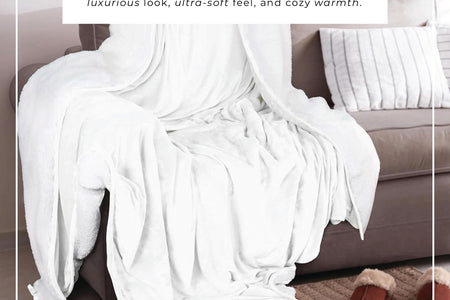 Velvet Plush Sherpa Bed Blanket - Sherpa Fleece Collection
