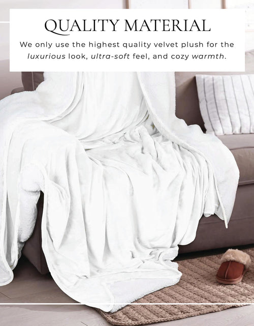 Load image into Gallery viewer, Velvet Plush Sherpa Bed Blanket - Sherpa Fleece Collection
