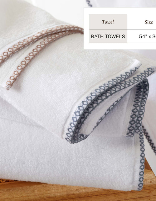 Load image into Gallery viewer, Cotton Border-Stitched 6-Piece Towel Set - Valery Collection
