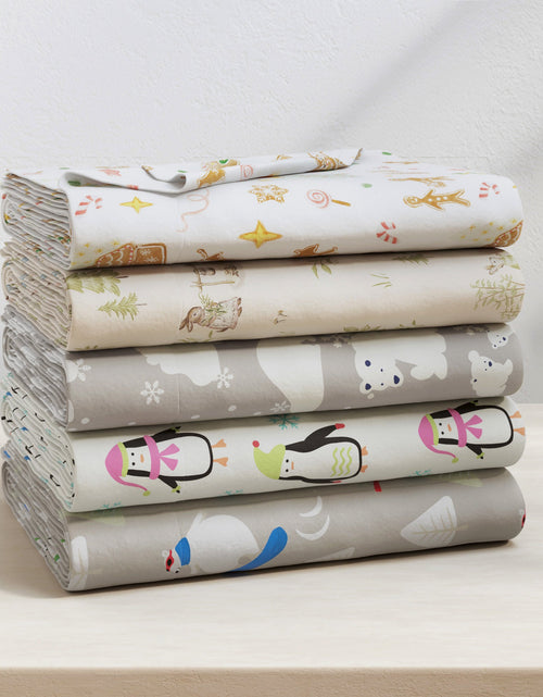 Load image into Gallery viewer, Turkish Cotton Flannel Sheet Set - Kids' Christmas Collection
