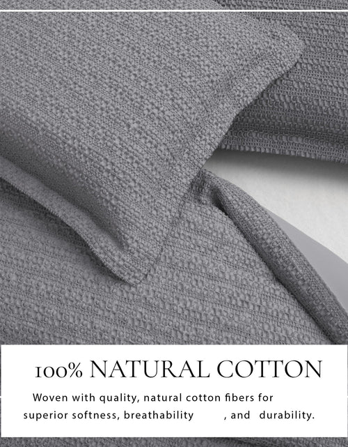Load image into Gallery viewer, 100% Cotton Honeycomb Waffle Duvet Set - Mattea Collection
