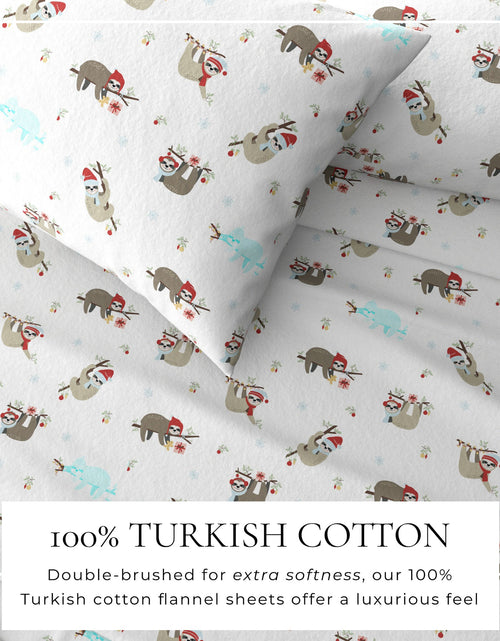 Load image into Gallery viewer, Turkish Cotton Christmas Flannel Sheet - Whittaker Collection
