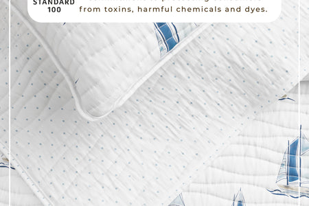 Coastal Blue Sailboat Quilt Set - Marzano Collection
