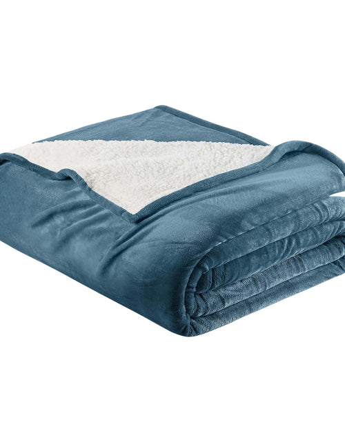 Load image into Gallery viewer, Velvet Plush Sherpa Bed Blanket - Sherpa Fleece Collection

