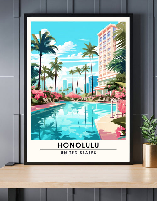 Load image into Gallery viewer, Impression Honolulu | Impression de voyage Honolulu | Poster Hawaï
