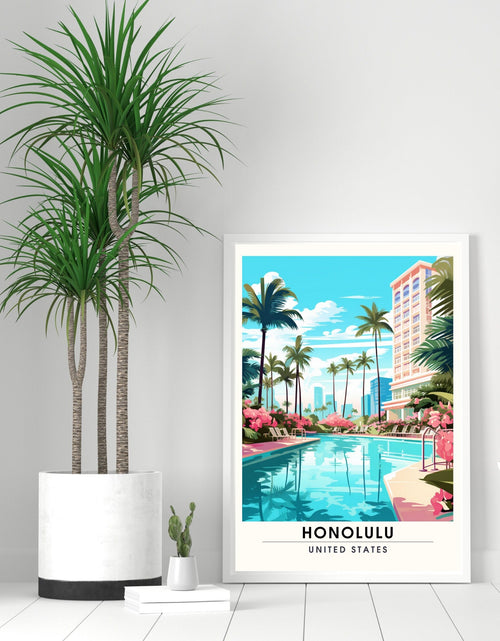 Load image into Gallery viewer, Impression Honolulu | Impression de voyage Honolulu | Poster Hawaï
