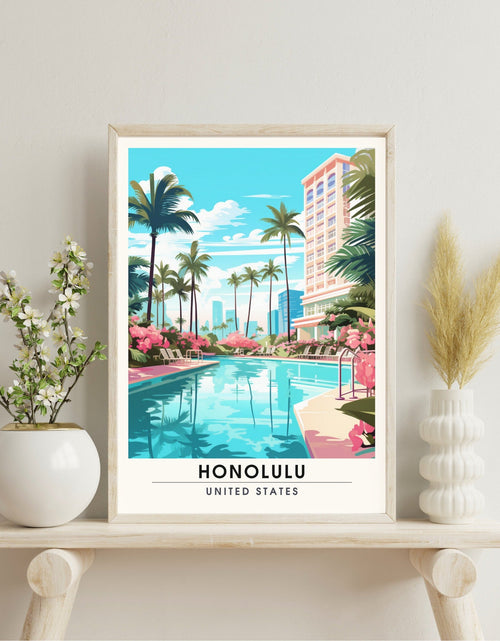 Load image into Gallery viewer, Impression Honolulu | Impression de voyage Honolulu | Poster Hawaï
