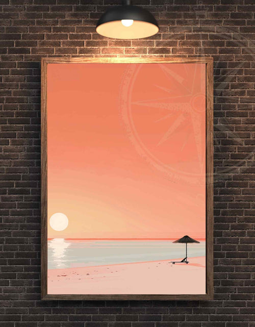 Load image into Gallery viewer, Affiche plage  - Affiche Minimaliste plage - Affiche coucher de soleil
