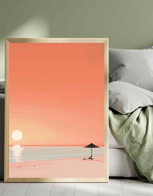 Load image into Gallery viewer, Affiche plage  - Affiche Minimaliste plage - Affiche coucher de soleil
