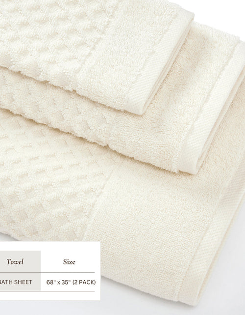 Load image into Gallery viewer, Cotton Diamond Waffle Weave Bath Towel Set - Grayson Collection
