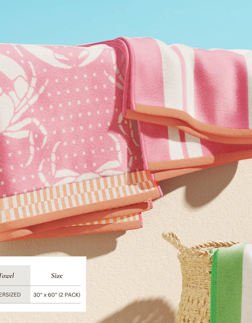 Load image into Gallery viewer, Cotton Velour Beach Towel - Maui Collection
