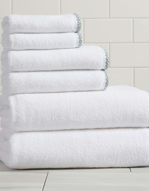 Load image into Gallery viewer, Cotton Border-Stitched 6-Piece Towel Set - Valery Collection
