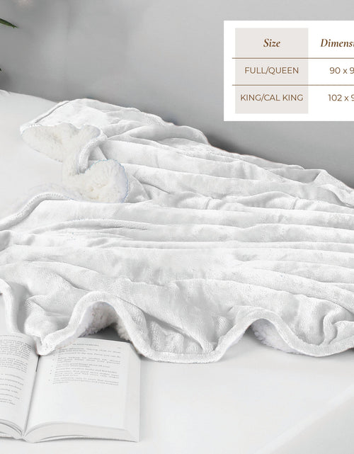 Load image into Gallery viewer, Velvet Plush Sherpa Bed Blanket - Sherpa Fleece Collection
