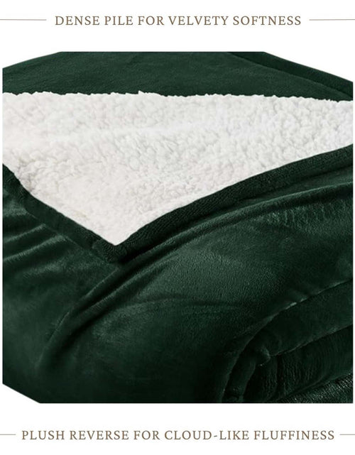 Load image into Gallery viewer, Velvet Plush Sherpa Bed Blanket - Sherpa Fleece Collection

